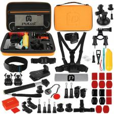 Kit 53+1 Accesorios PKT26 Puluz para Cámara de Video DJI Osmo Action Sports, GoPro, Caja de Almacenamiento, Naranja