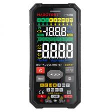 Habotest HT127B Medidor Digital, Multímetro Universal, Resistencias, Capacitancia, Frecuencias, Diodo, True RMS, Temperatura, Prueba en Tiempo Real, NCV, Linterna LED, Negro