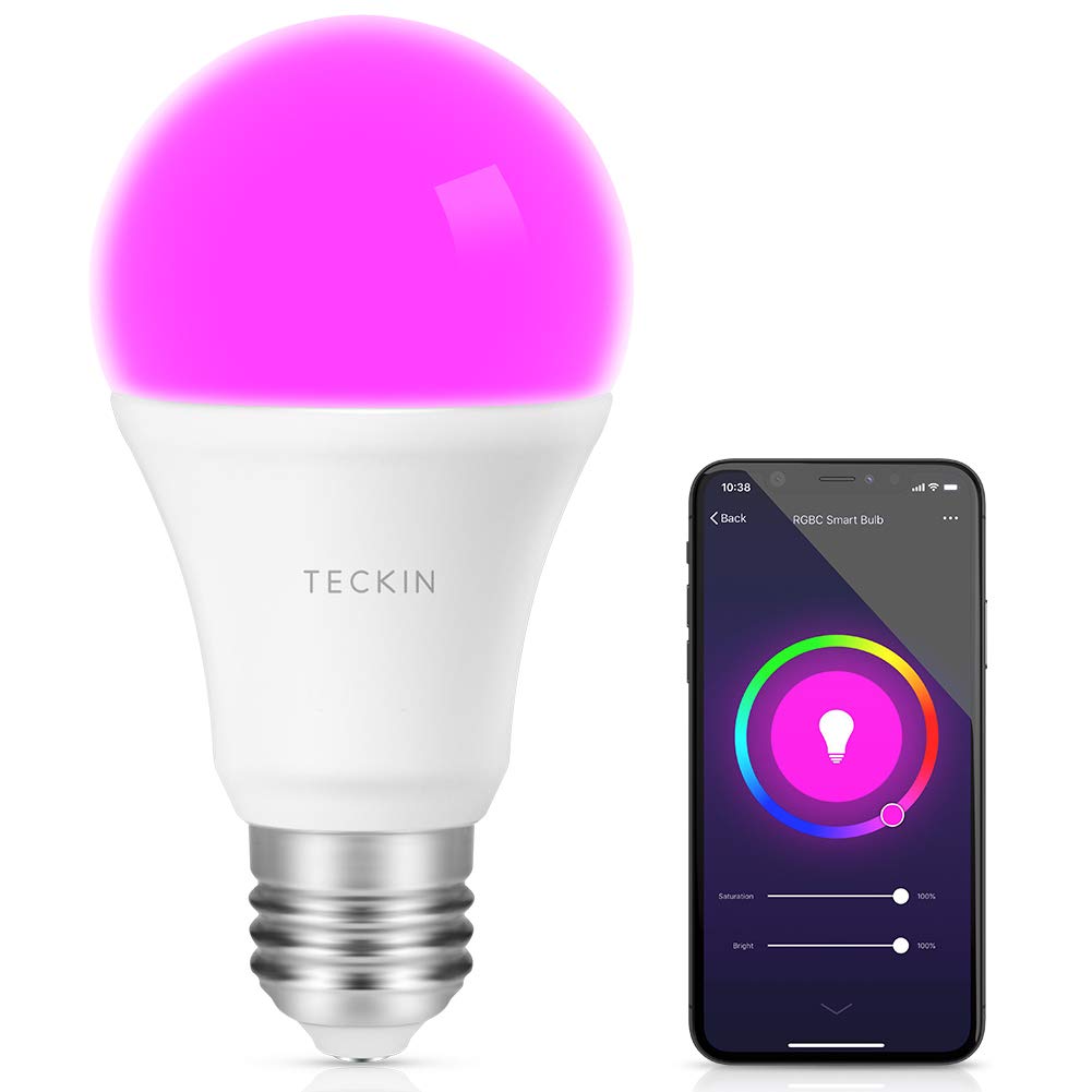 Bombilla LED Inteligente Multicolor Regulable, TECKIN E27
